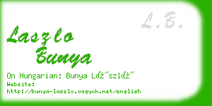 laszlo bunya business card